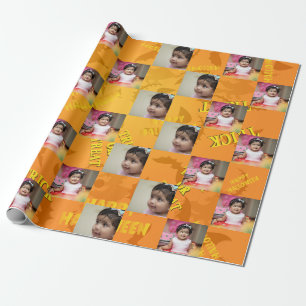 Papier Cadeau Photo Collage Happy Halloween Papier enveloppant