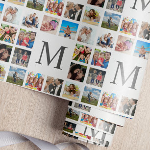 Papier Cadeau Photo Custom Family Collage Personnalité de White