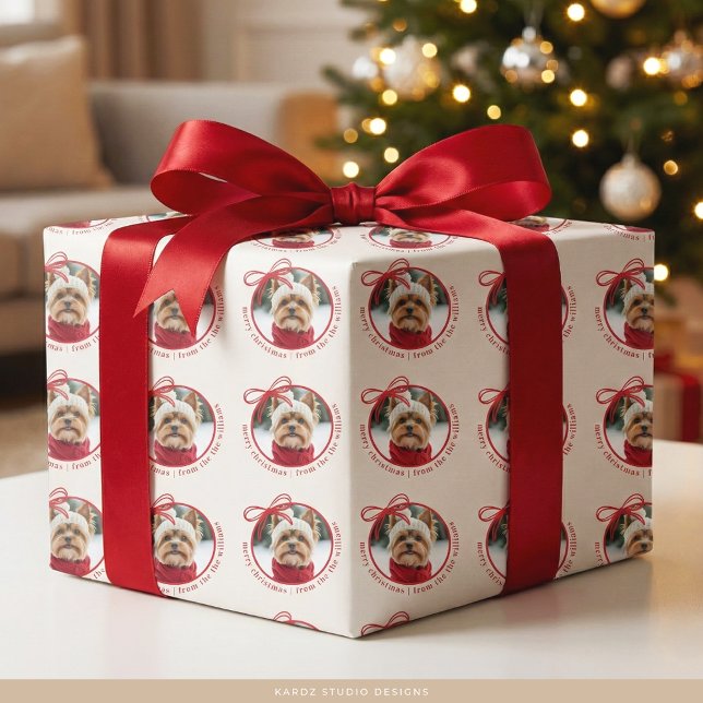 Papier Cadeau Photo de famille personnalisée pour animaux de com (Créateur téléchargé)