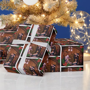 Papier Cadeau Photo de la Nativité de Noël