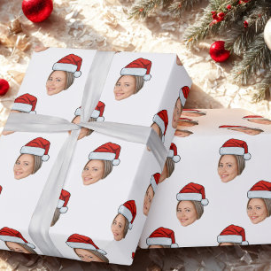 Papier Cadeau Photo de visage personnalisée Cadeau de Noël du Pè