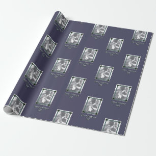 Papier Cadeau Photo papa et enfant Joyeux Noël Papa Purple