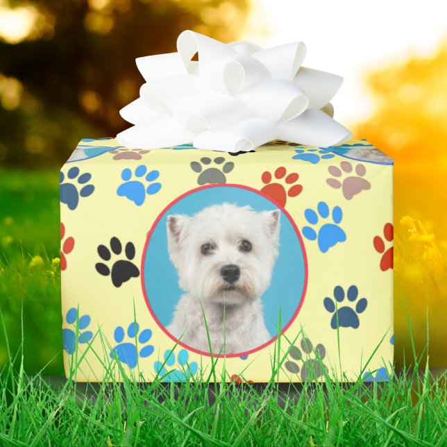 Papier Cadeau Photo Paws personnalisés Amoureux des chats Amoure (Créateur téléchargé)