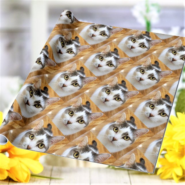 Papier Cadeau Photo personnalisée de la famille des animaux de c (Créateur téléchargé)