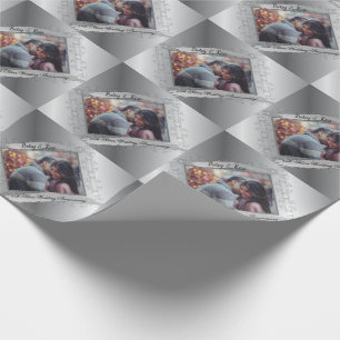 Papier Cadeau Photo personnalisée du 25e anniversaire du Mariage