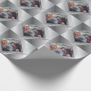 Papier Cadeau Photo personnalisée du 25e Mariage