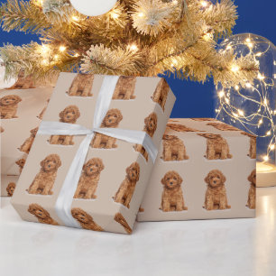 Papier Cadeau Photo personnalisée image motif beige tan