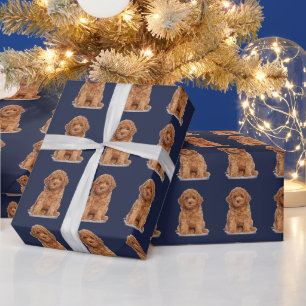 Papier Cadeau Photo personnalisée logo photo motif bleu marine