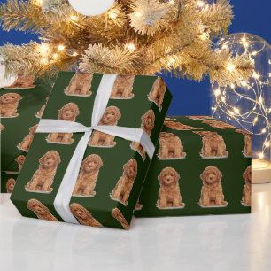 Papier Cadeau Photo personnalisée logo photo motif vert foncé