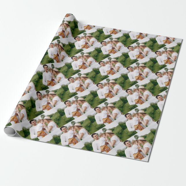 Papier Cadeau Photo personnalisée personnalisée (Déroulé)