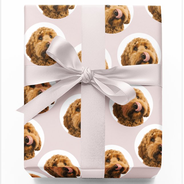 Papier Cadeau Photo personnalisée pour animaux | Rose personnali (Créateur téléchargé)