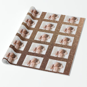 Papier Cadeau Photo personnalisée sur la Parties scintillant d'