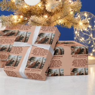 Papier Cadeau Photo personnalisée Typographie moderne Message No