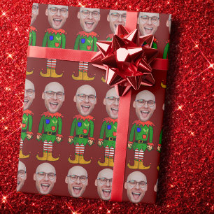 Papier Cadeau Photo personnelle visage elf visage personnalisé N