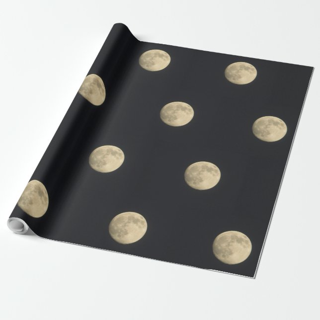 Papier Cadeau Photo Pleine lune (Déroulé)