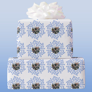 Papier Cadeau Photo Star Wreath Vacances scandinaves