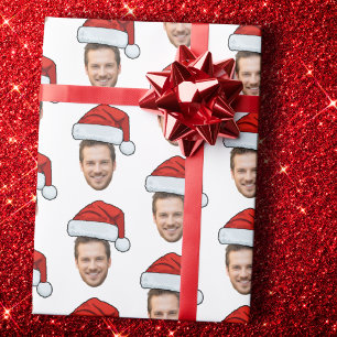 Papier Cadeau Photo sur mesure Santa Hat Cadeau de Noël
