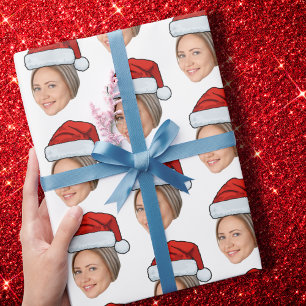Papier Cadeau Photo sur mesure Santa Hat Noël