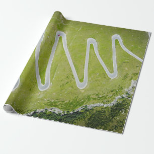 PAPIER CADEAU PHOTOGRAPHIE AÉRIENNE DE LA ROUTE