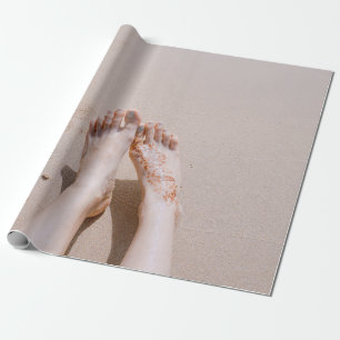 Papier Cadeau Photographie de focalisation sélective des pieds a