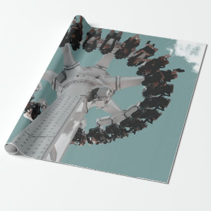 Papier Cadeau Photographie en angle bas de personnes dans une li