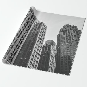 PAPIER CADEAU PHOTOGRAPHIE GRAYSCALE À FAIBLE ANGLE DE LA BÂTIME