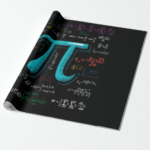 Papier Cadeau Pi Day Math Equation Mathématique Enseignant Étudi