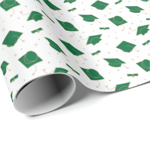 Papier Cadeau Pic de graduation verte