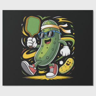 Papier Cadeau Pickle Jouant au Pickleball