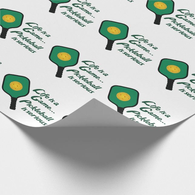 Papier Cadeau Pickleball est sérieux (Coin)