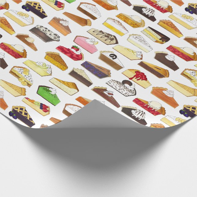 Papier Cadeau Pie Social Pi Day Slices Cuisine de dessert Vente  (Coin)