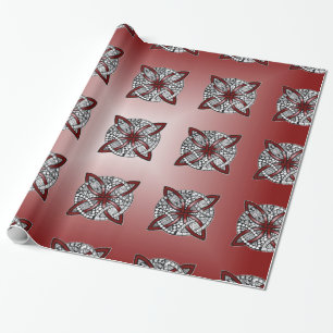 Papier Cadeau Pièce d'art unique Red Celtic Knot
