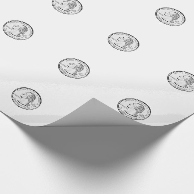 Papier Cadeau Pièce de monnaie quarte des Etats-Unis (Coin)