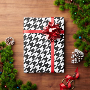 Papier Cadeau Pied de fond noir et blanc
