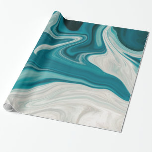 Papier Cadeau Pierre de marbre bleu et gris