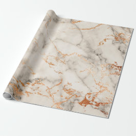 Papier Cadeau Pierre de marbre gris argenté Abstrait Rose