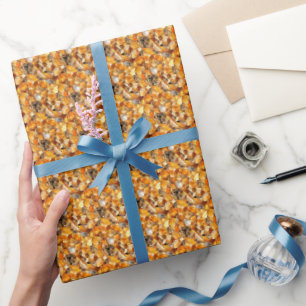 Papier Cadeau Pierre précieuse orange