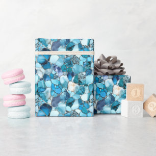 Papier Cadeau Pierres bleues