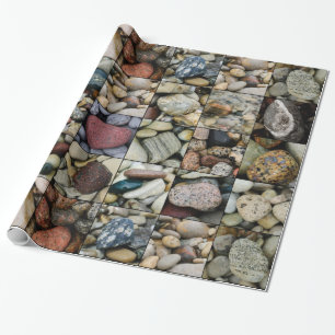 Papier Cadeau Pierres de plage des Grands Lacs