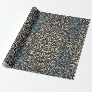 Papier Cadeau Pierres neutres Galets Rochers Motif symétrique