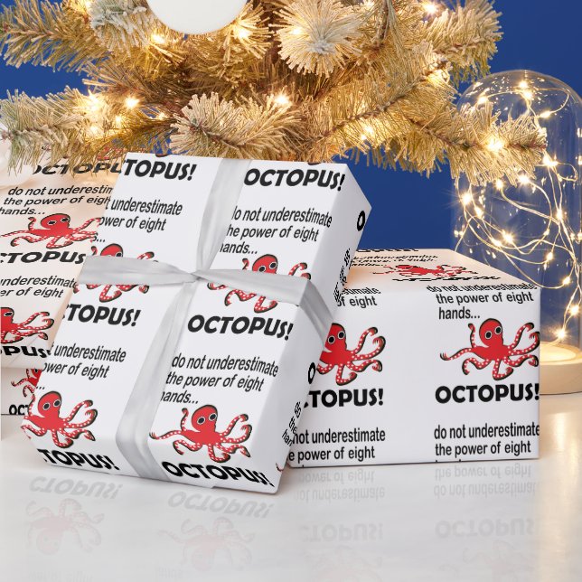 Papier Cadeau Pieuvre Drôle  (Vacances)