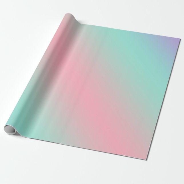 Papier Cadeau Pilat de rêve pastel rose menthe violet (Déroulé)