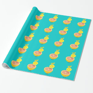 Papier Cadeau Pile d'agrumes souriants