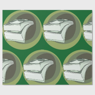 Papier Cadeau Pile d'argent en espèces en dollars verts