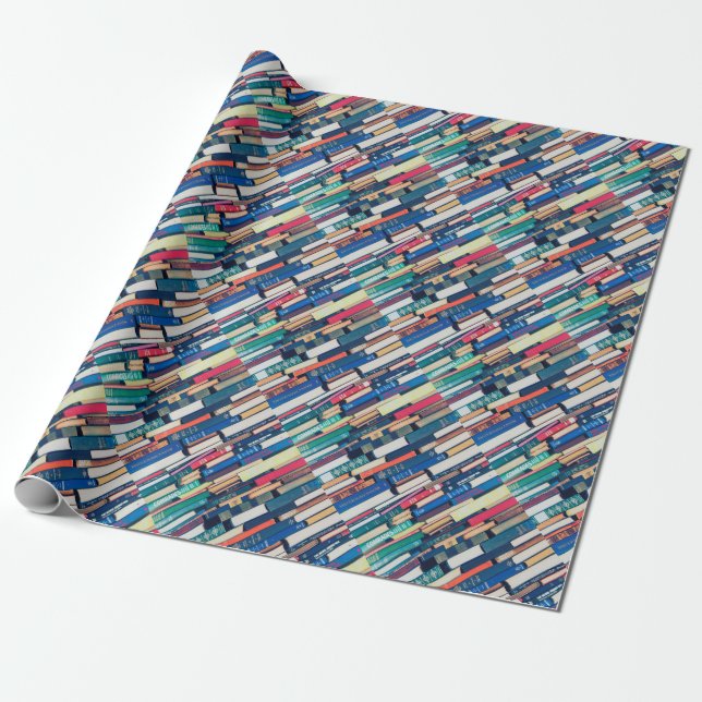 Papier Cadeau Pile de livres (Déroulé)