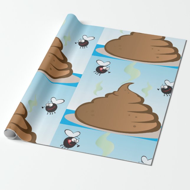 Papier Cadeau Pile puant De Poop (Déroulé)