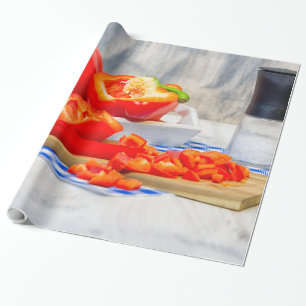 Papier Cadeau Piments doux encore en vie