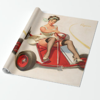 Papier Cadeau Pin classique de cru des années 1950 vers le haut
