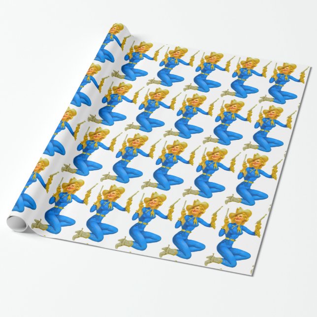 Papier Cadeau Pin-up de la petite fille Thunder_Cove (Déroulé)
