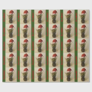 Papier Cadeau Pineappy Père Noël Hawaiian Mele Kalikima Cadeau